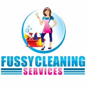 Fussy cleaning service logo